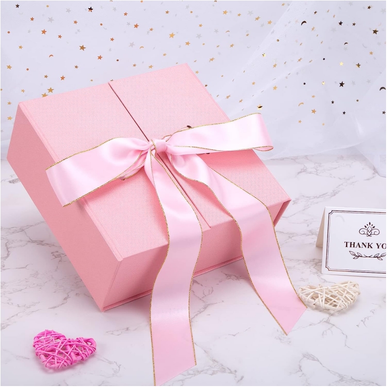 맞춤형 핑크 선물 상자